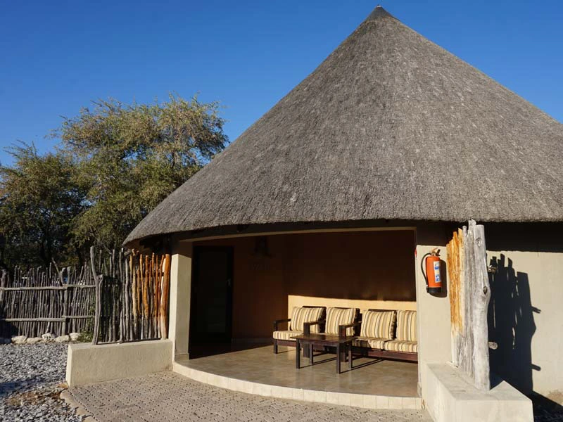 Huisje bij restcamp Etosha