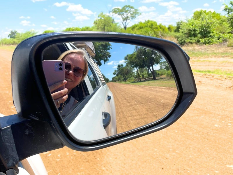 namibie/Botswana - rijden -spiegel