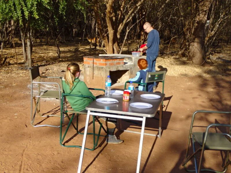 Namibië kamperen familie