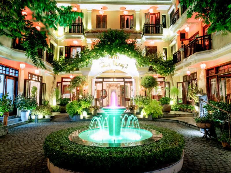 Binnenplein bij je hotel in Hoi An