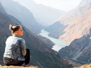Panorama van de Yangtze-rivier