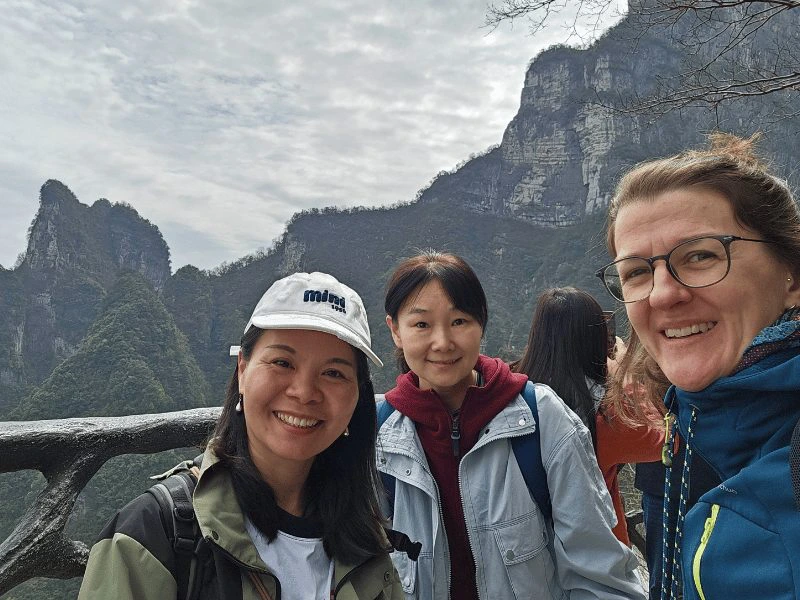 Gids en reizigers in Zhangjiajie