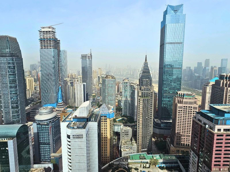Uitzicht op Chongqing, China rondreis