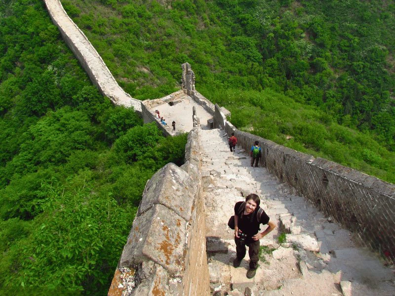 Reiziger op de Grote Muur bij Jinshaling