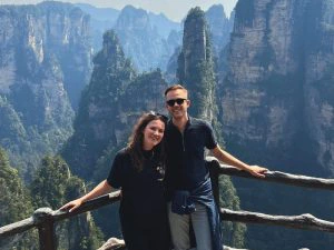 Paar in Zhangjiajie Forest Park
