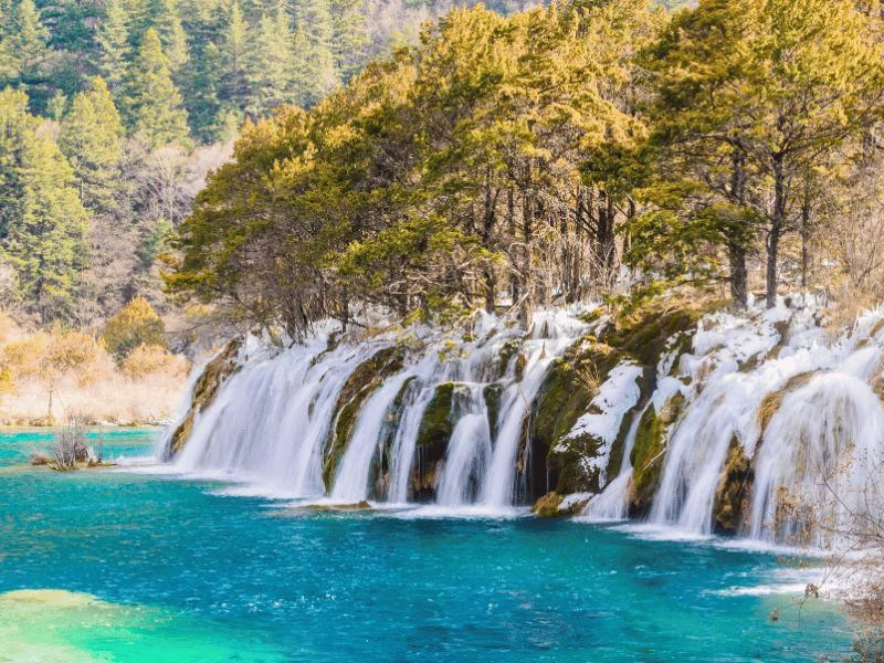 watervallen in jiuzhaigou park