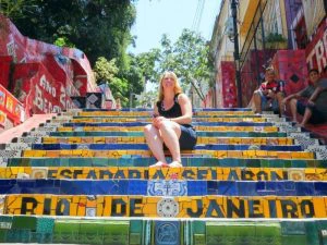 Gekleurde tegeltrappen in Rio de Janeiro