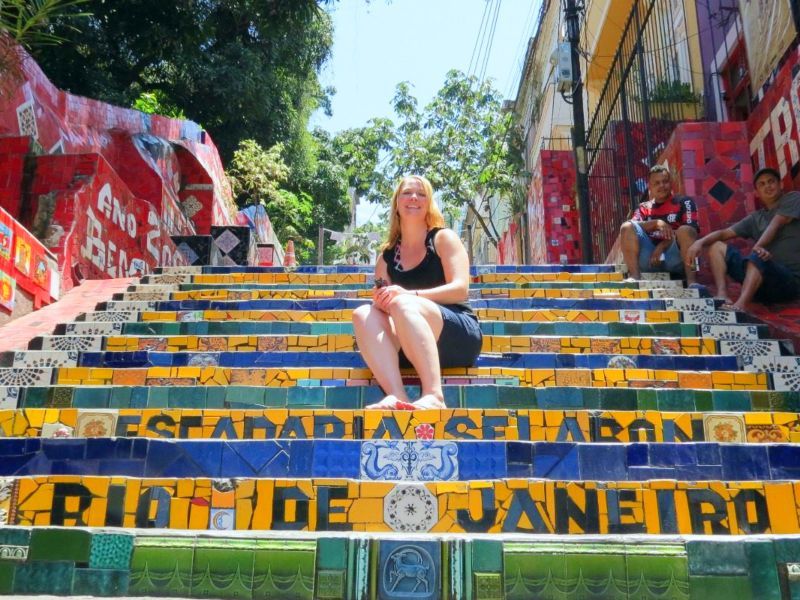 Gekleurde tegeltrappen in Rio de Janeiro