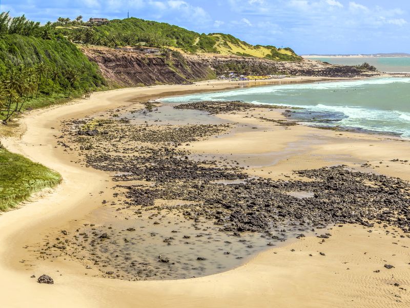 Strand bij Pipa Brazilie