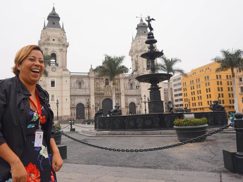 Lima Peru - Kathedraal met kinderen