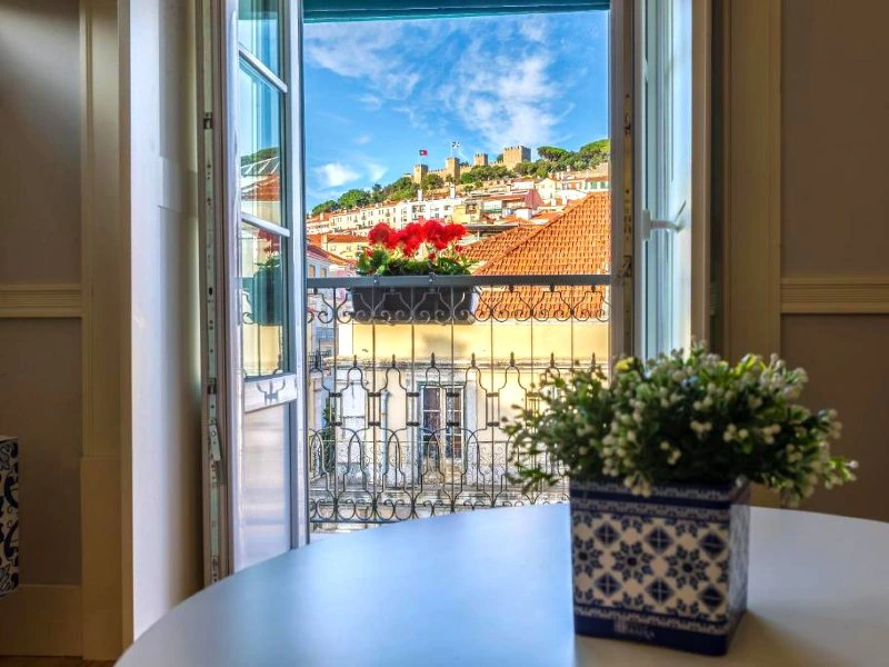 Uitzicht vanuit je hotel in Lissabon