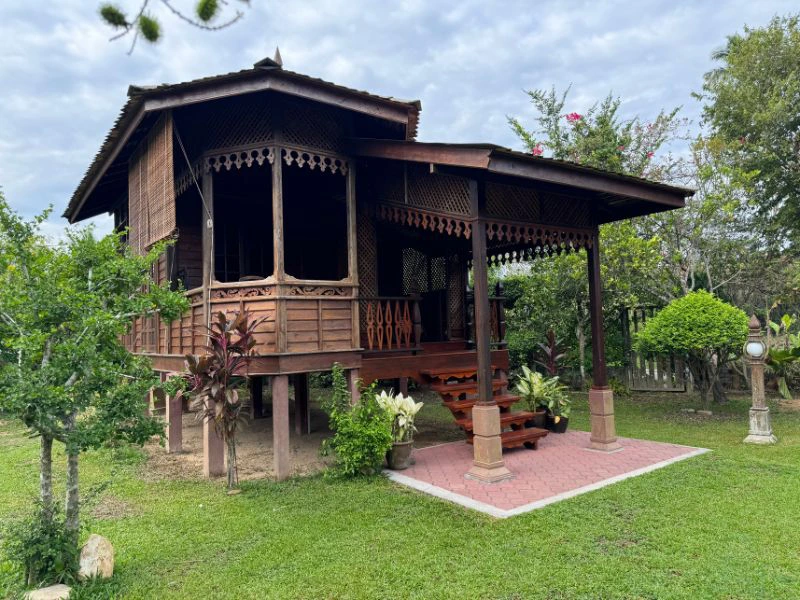 Chalet vanaf de buitenkant
