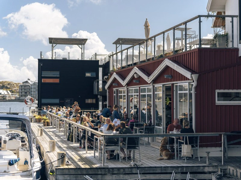 Terras aan de Zweedse Westkust