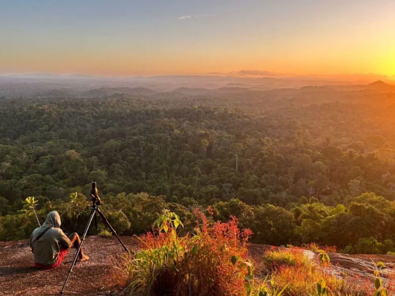 Zonsondergang vanaf de Fredberg