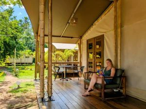 Reiziger voor de glamping in Domburg