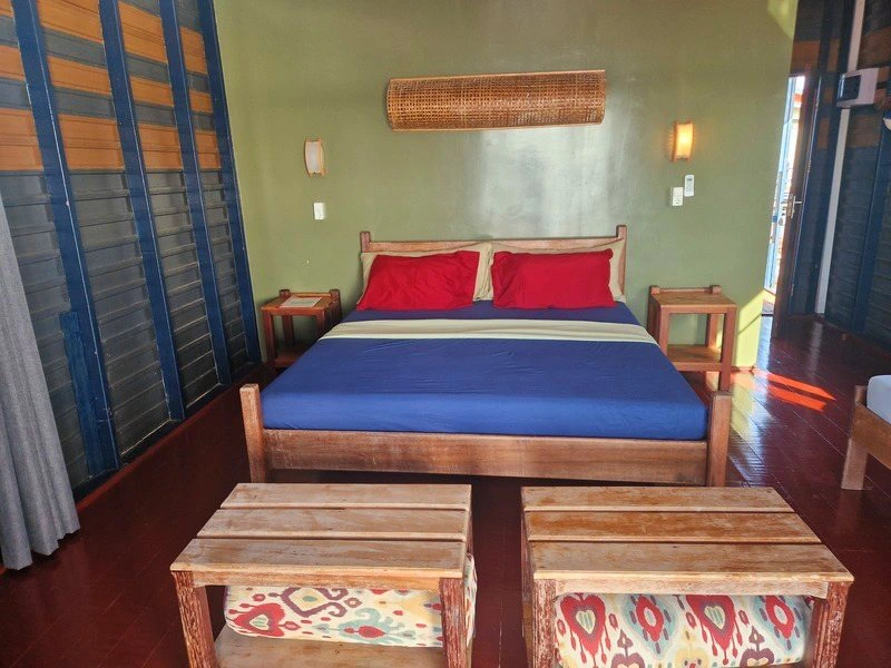 Slaapkamer in de accommodatie met tweepersoonsbed