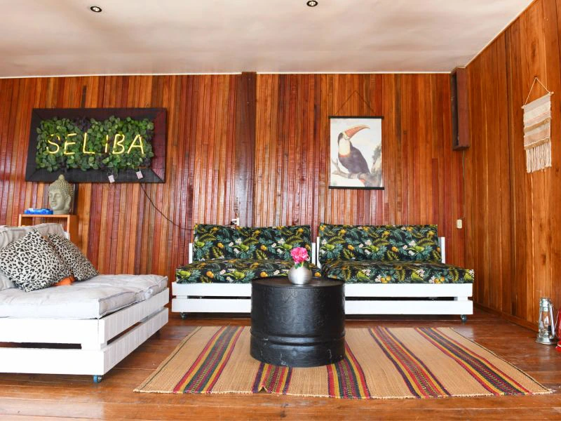 Algemene ruimte bij de glamping