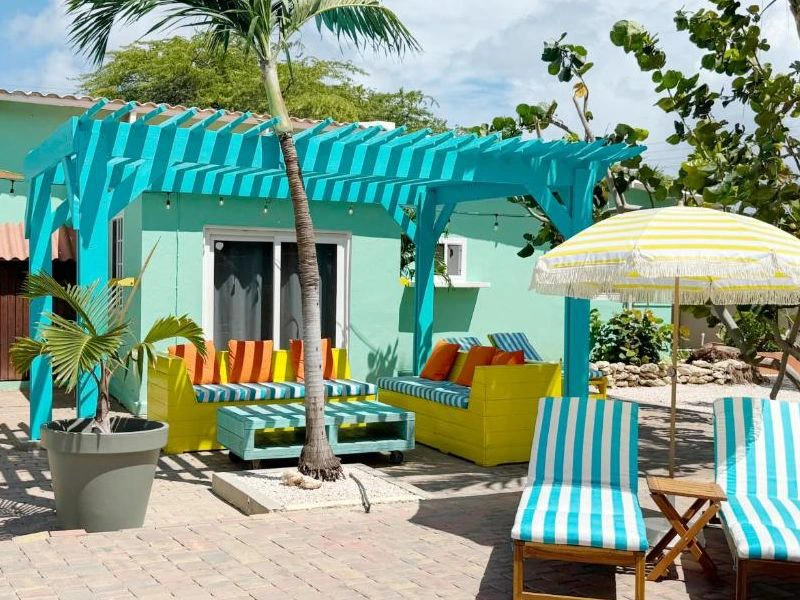 Terras van de accommodatie