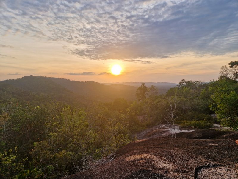 Zonsondergang vanaf de Fredberg