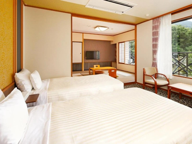 Slaapkamer in het hotel in Hakone - Japan