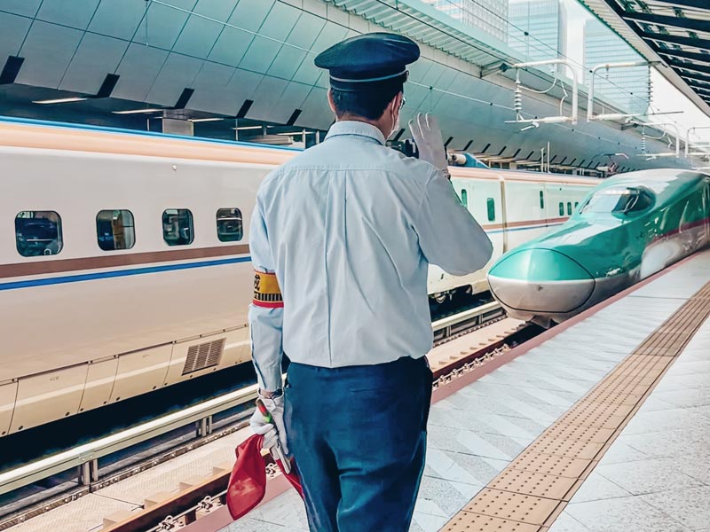 Treinmachinist in Honshu - Japan