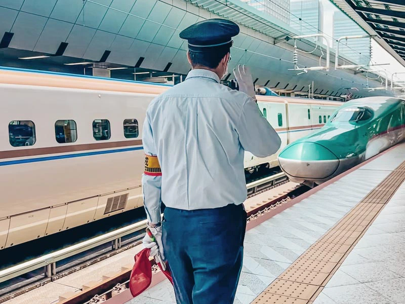 Treinmachinist in Honshu - Japan