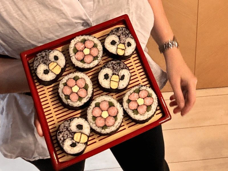 Decoratieve sushi in Osaka