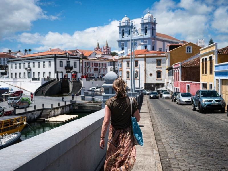 Portugal Azores Terceira Angra do Heroismo Street