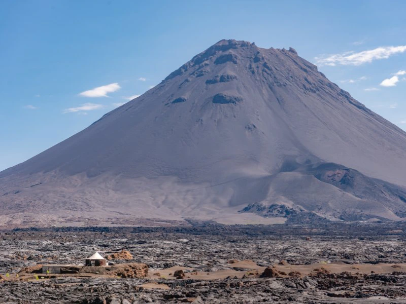 wandel naar de top van Pico de Fogo