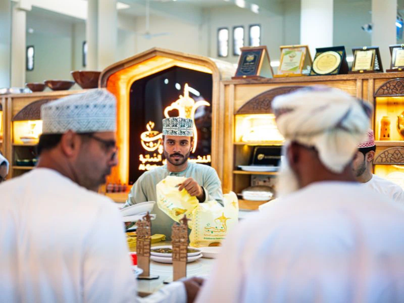 een traditionele markt in Nizwa Oman
