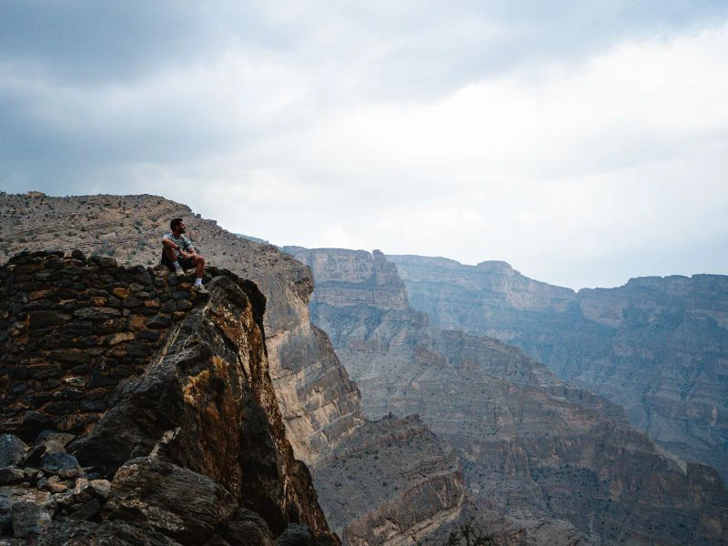 Uitzicht vanuit de Jebel Shams in Oman