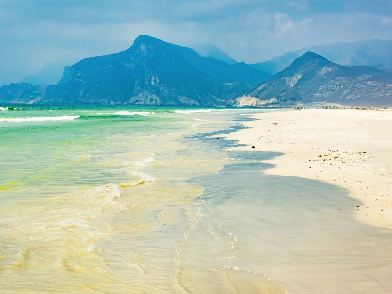 Strand en natuur in Salalah in Zuid-Oman