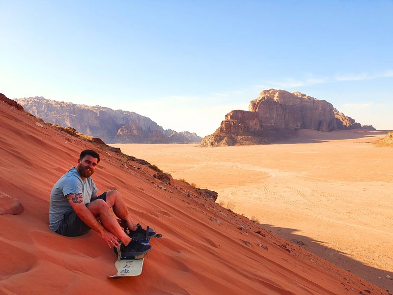 Jordanië - Zandboarden in Wadi Rum
