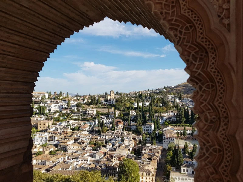 uitzicht vanaf het Alhambra over Granada