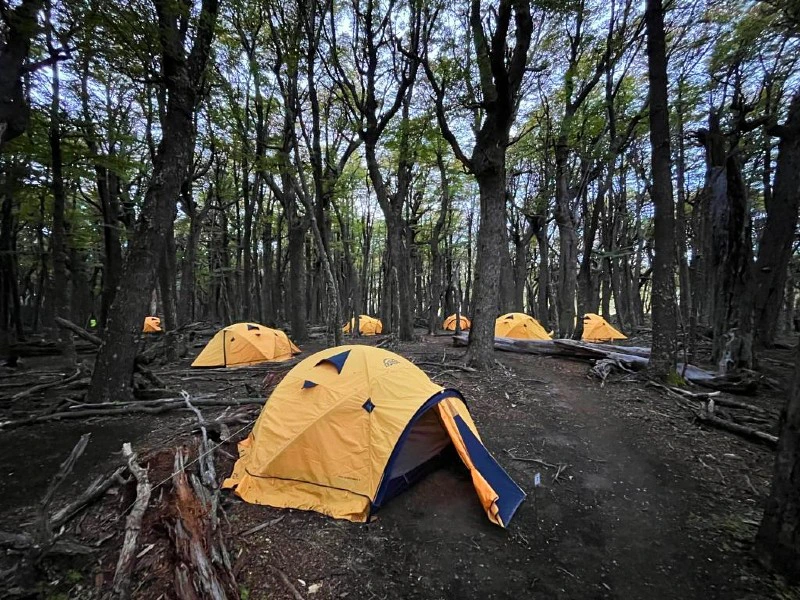 Fitz-Roy-camp buiten