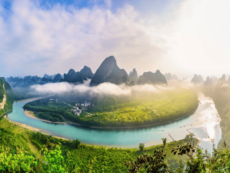 Panorama of Yangshuo