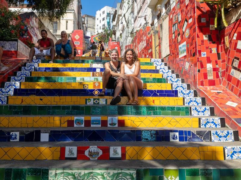 Rio gekleurde trappen