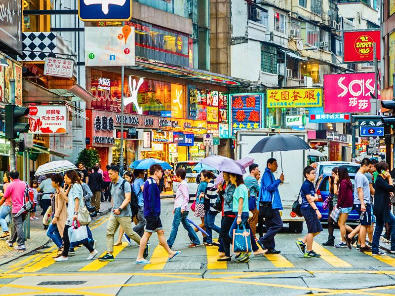 Mensen in Hong Kong